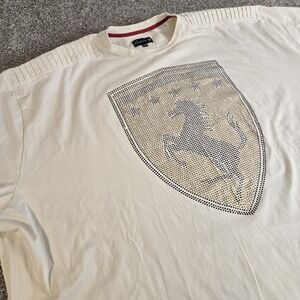 MAKOBI  Ferrari sequent Streetwear Mens Big And Tall‎  Shirt 6XB Y2K Tan